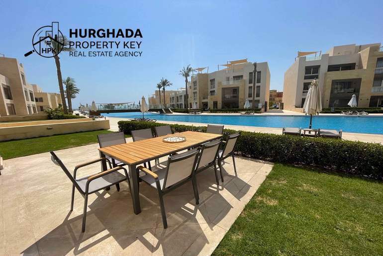 Luxuriöse möblierte 2-Zimmer-Wohnung in Mangroovy, El Gouna – Poolblick & privater Garten